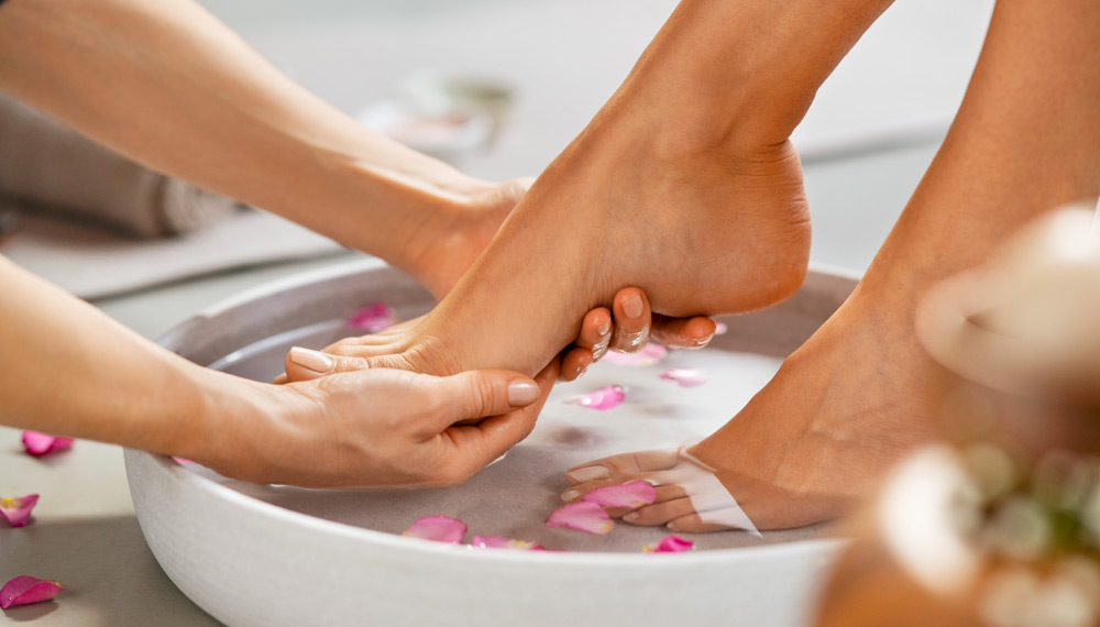 Pedicure treatment at Graceful Eyes Studio